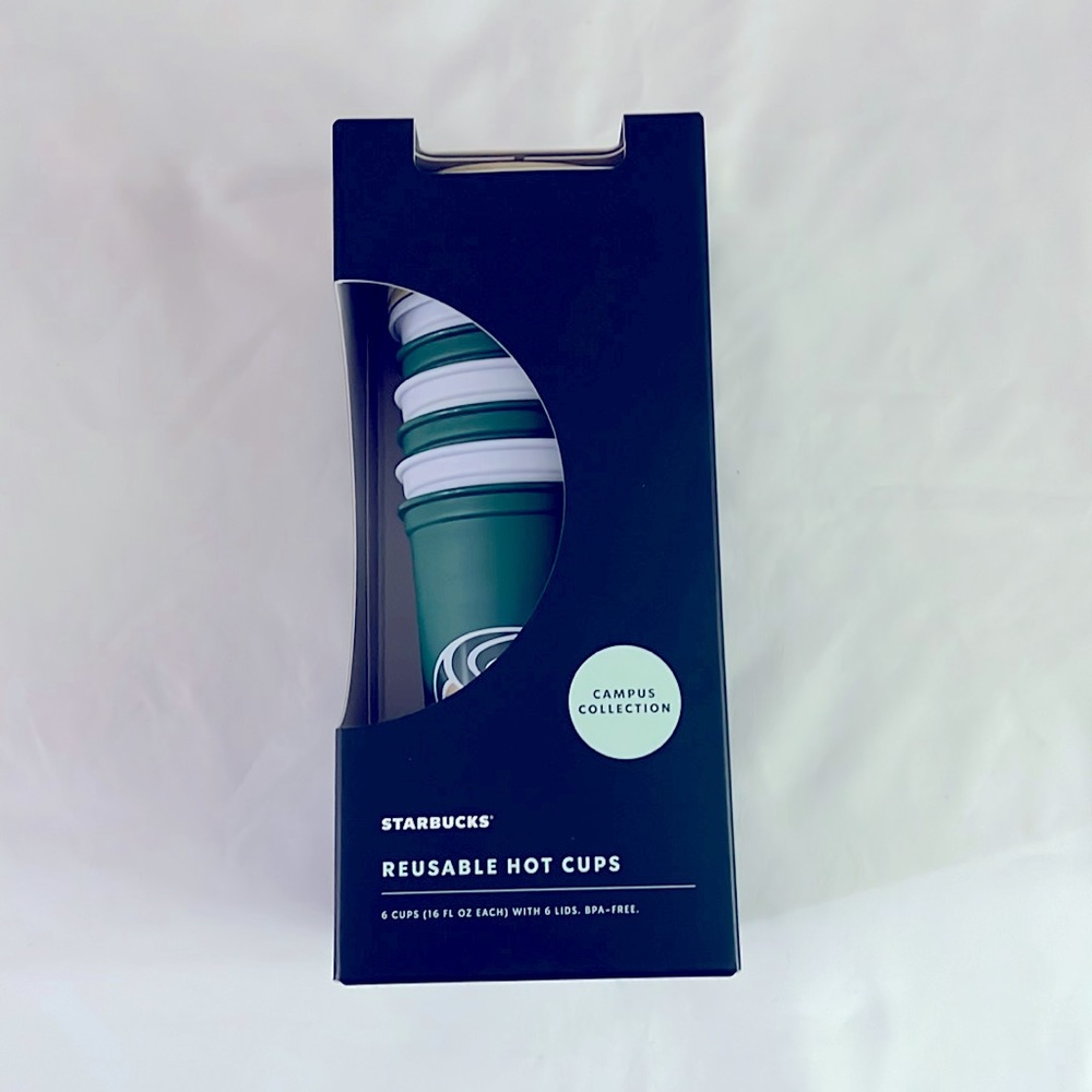 Starbucks Sacramento State Hornets Reusable Hot Cups Campus Collection Set of 6